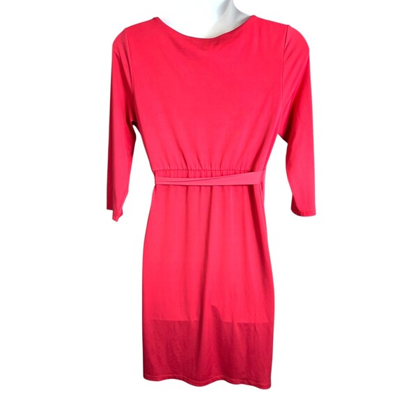 A Pea in the Pod Maternity Pink Faux Wrap Dress  Size M  Barbiecore  Officecore - Picture 4 of 11